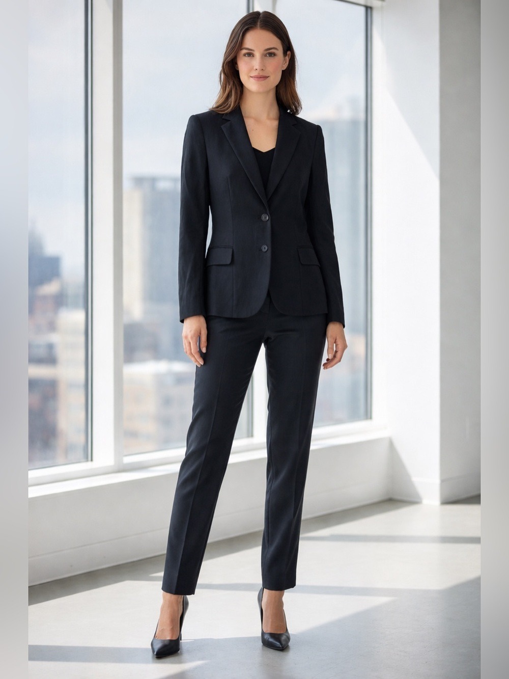 Club Monaco Wool Black Tailored Blazer style 00700419 size 10